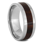 Exotic Wood Men's Wedding Band, Titanium Ring with Cocobolo - Jewelry by Johan