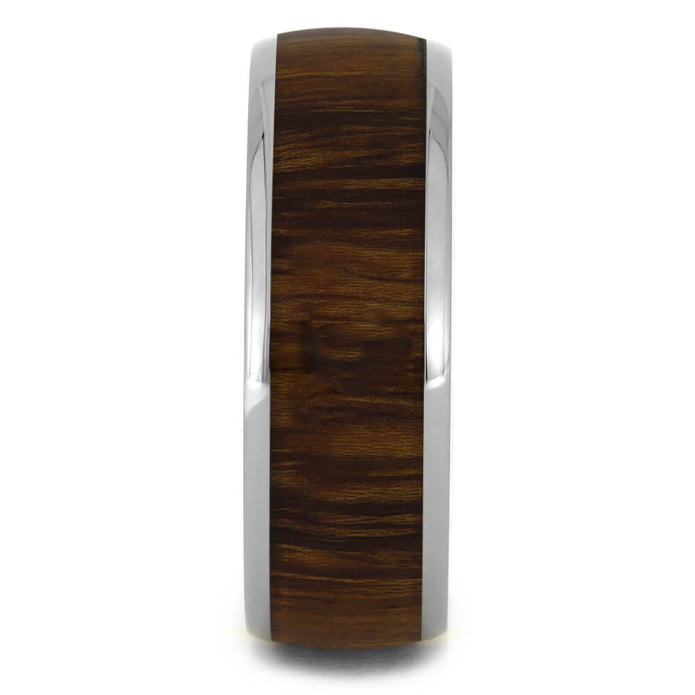 Simple Wood & Titanium Ring, 8mm Band - Jewelry by Johan