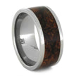 Camo Burl Wood Men's Wedding Ring In Titanium