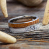 Whiskey Barrel Wood & Antler Ring