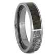 Dinosaur Bone & Meteorite Titanium Wedding Band - Jewelry by Johan