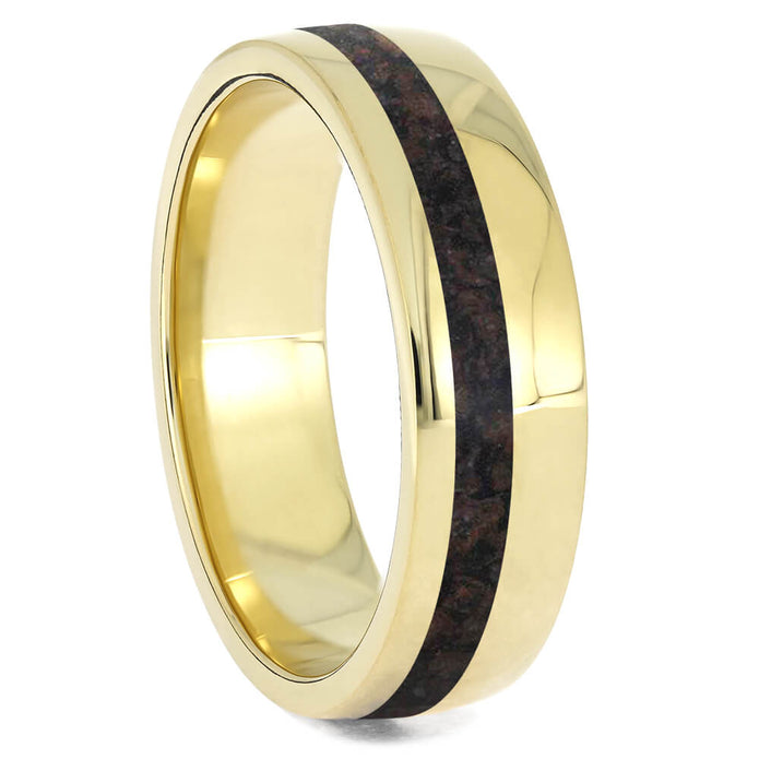 Crushed Dinosaur Bone Wedding Band