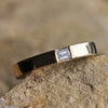 Solid Gold Wedding Band With Baguette Diamond - Jewelry by Johan
