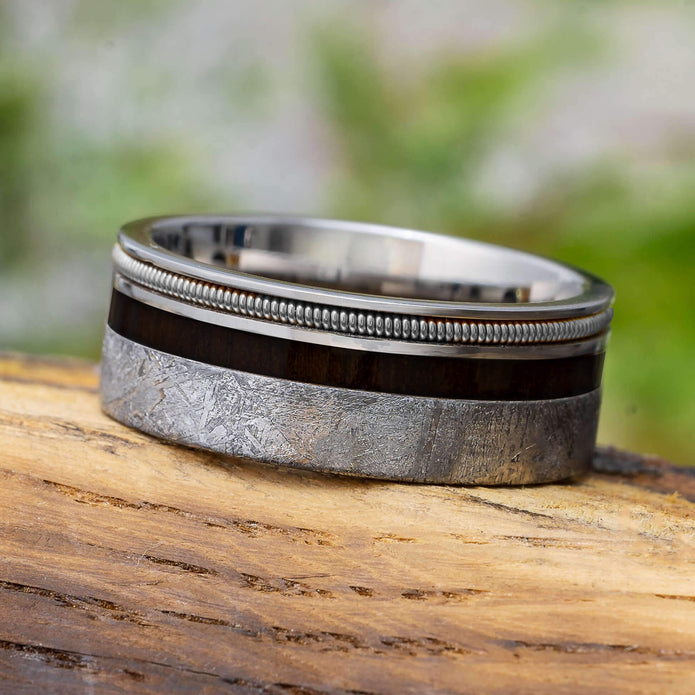 Men's Wedding Band with Guitar String