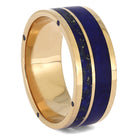 Rose Gold and Lapis Wedding Bands
