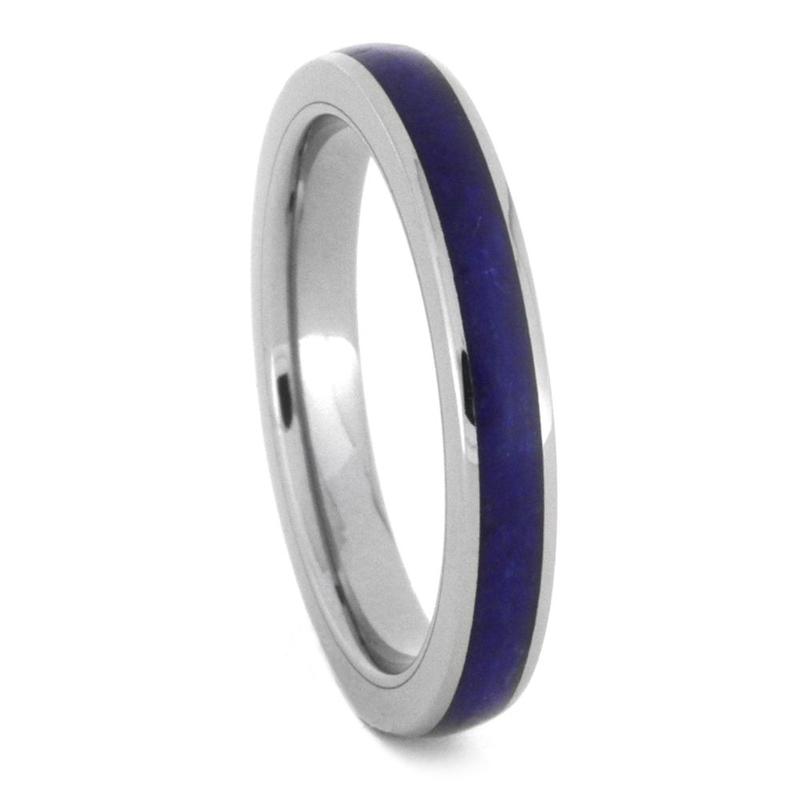 Lapis Lazuli Wedding Band Set