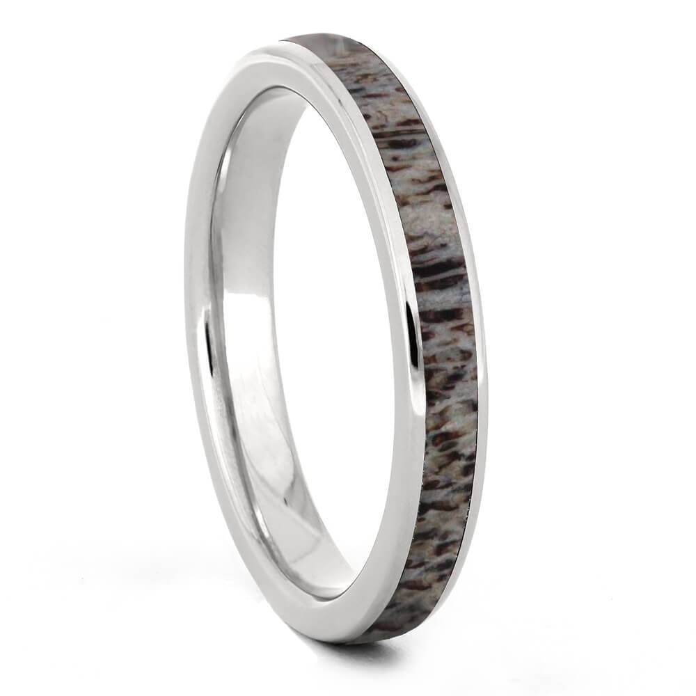 Women's Deer Antler Wedding Band