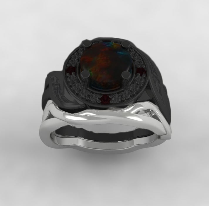 Twist Wedding Band In White Gold-3443 - Jewelry by Johan