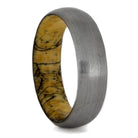 Brushed Titanium Ring With Tamarind Sleeve, Size 12.5-RS9361 - Jewelry by Johan