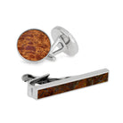 Bad to the Dino Bone Gift Set with Sterling Silver Tie Clip and Cuff Links-3547 - Jewelry by Johan