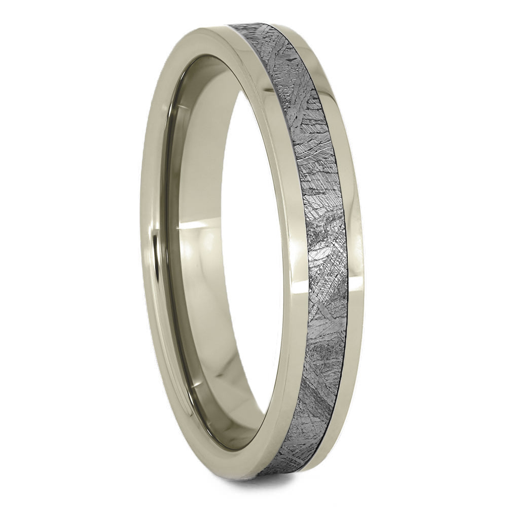 Thin Gibeon Meteorite Wedding Band, 4mm Ring - Jewelry by Johan