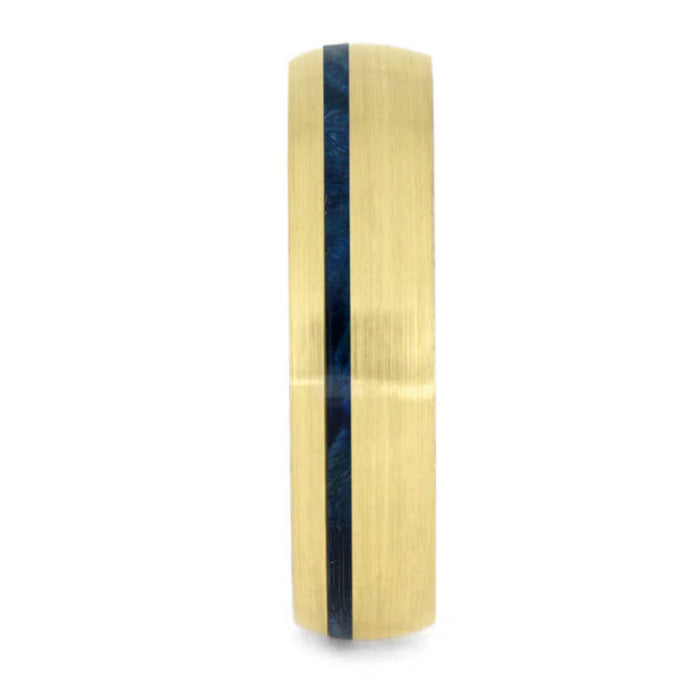 Wood Wedding Band With Brushed Gold Finish - JBJ