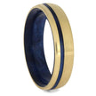 Wood Wedding Band With Brushed Gold Finish - JBJ