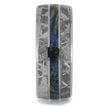 Wide Meteorite Men's Wedding Band With Blue Wood Center - Jewelry by Johan