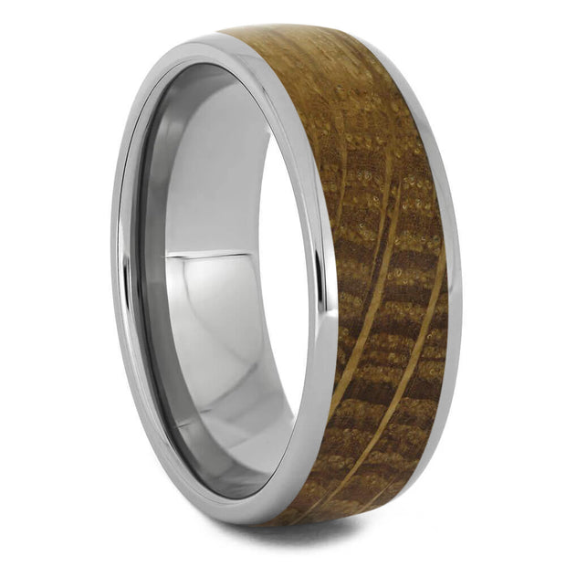 Whiskey Oak Wood Ring Men's Wedding Band, In Stock-SIG3029 - Jewelry by Johan