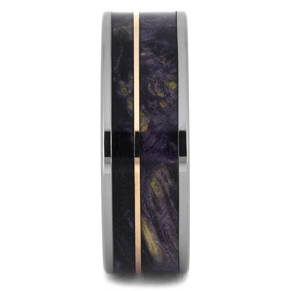 Purple Wood Wedding Bands