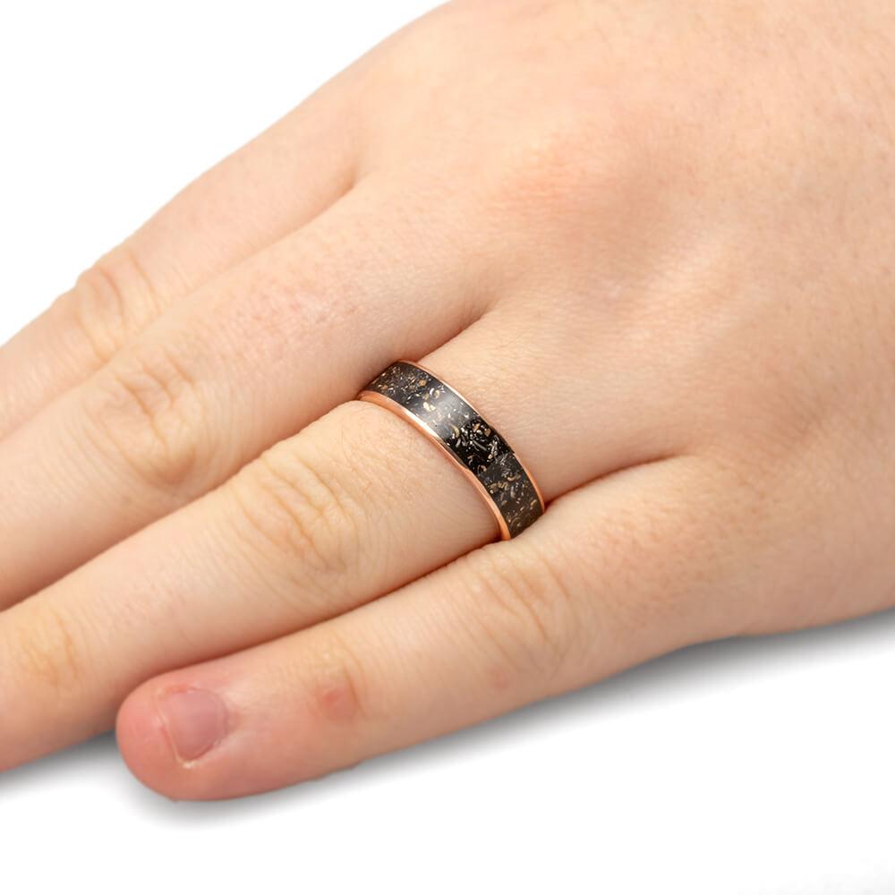 Black Stardust™ Men's Wedding Band