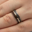 Dinosaur Bone Men's Wedding Band In Polished Gold