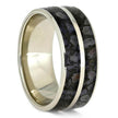 Dinosaur Bone Men's Wedding Band In Polished Gold