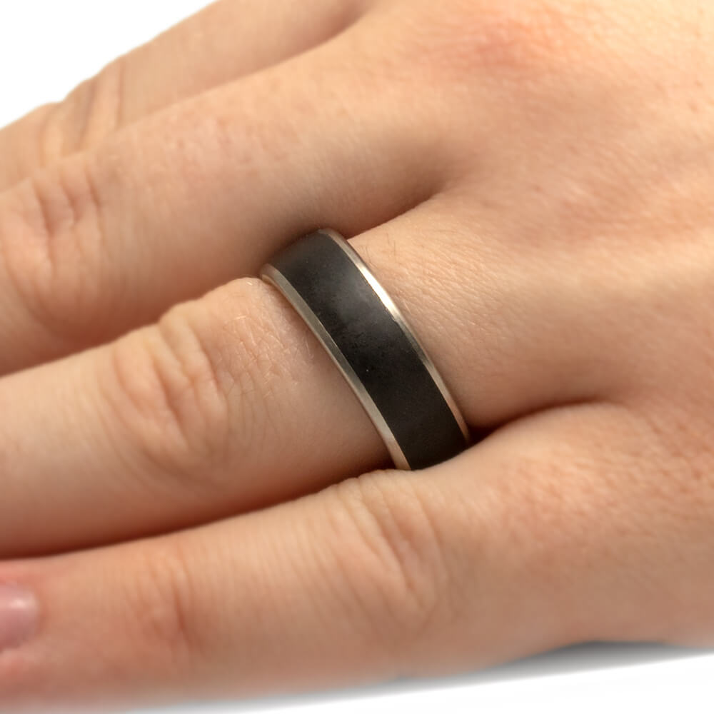 Black Jade Wedding Band