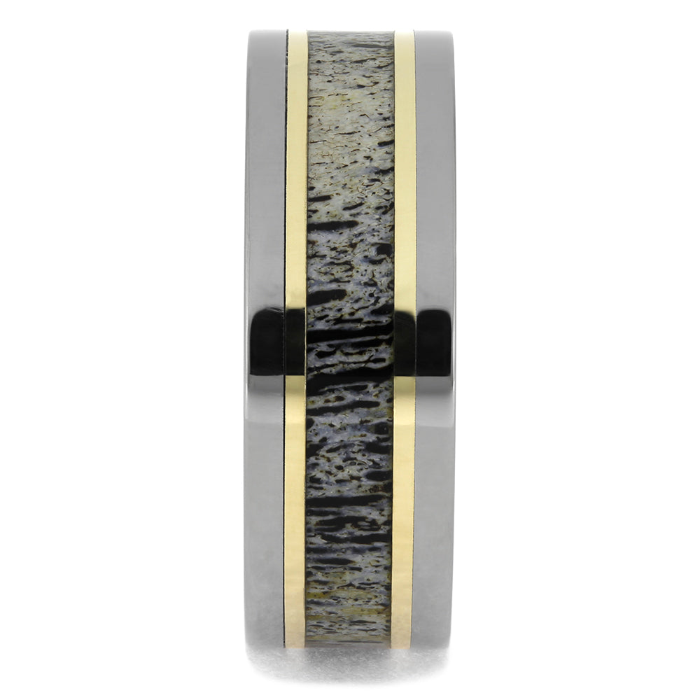 Antler Ring with Yellow Gold Accents