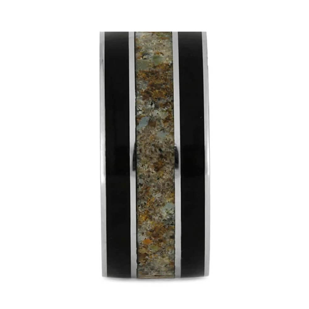 Flat Fossil Wedding Band