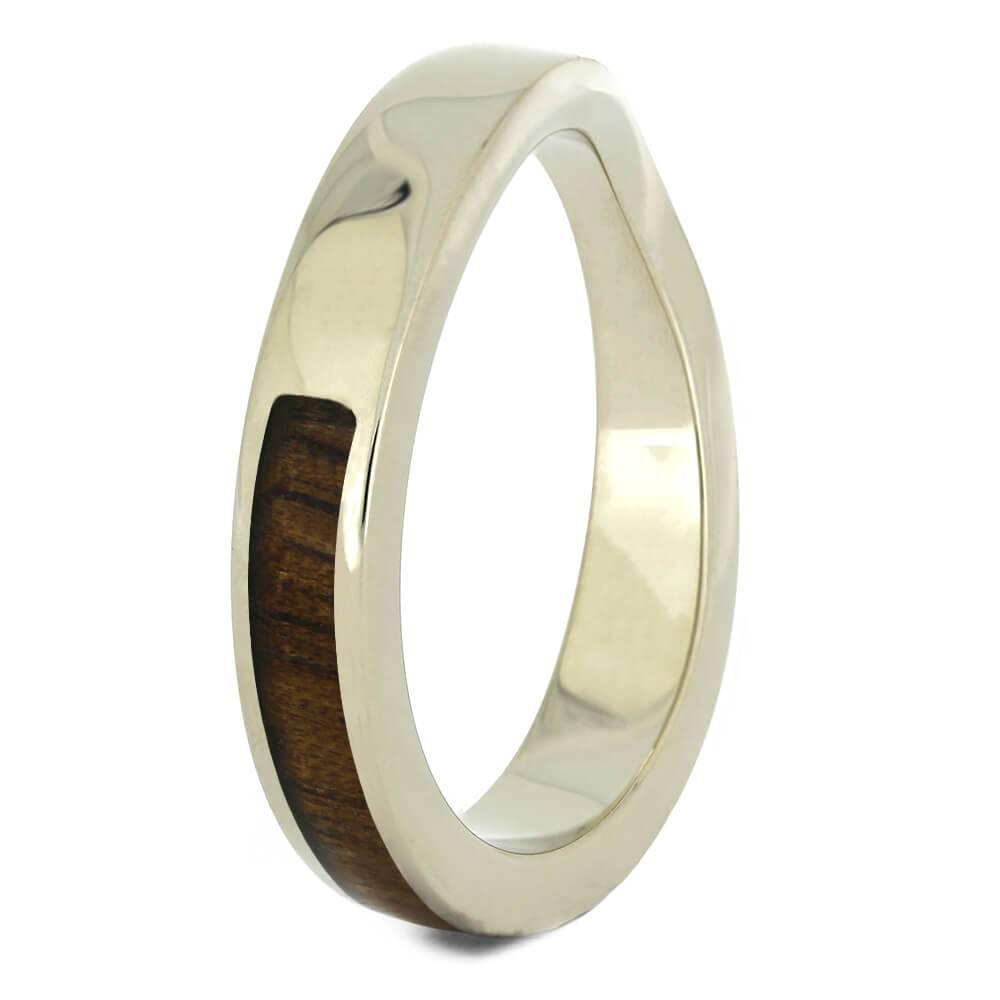 Custom Wood Shadow Band in White Gold-3744 - Jewelry by Johan
