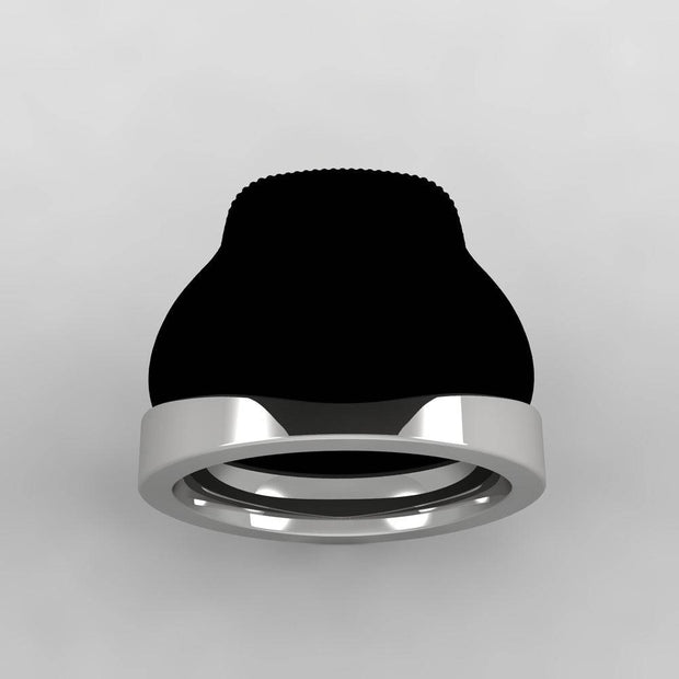 Custom Wood Shadow Band in White Gold-3744 - Jewelry by Johan