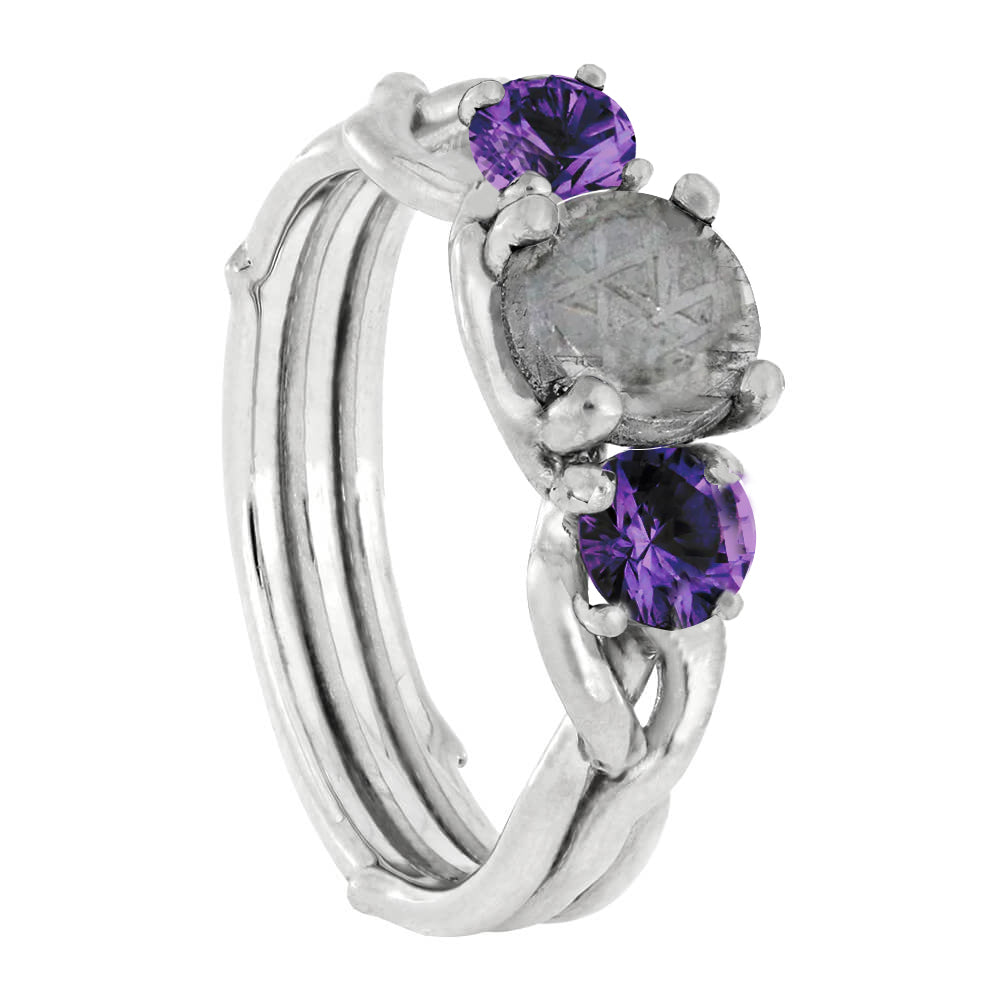 Nature Engagement Ring With Amethyst-3756 | Jewelry by Johan