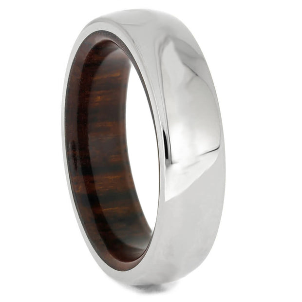 Ironwood Wedding Band With Titanium Overlay - Jewelry by Johan