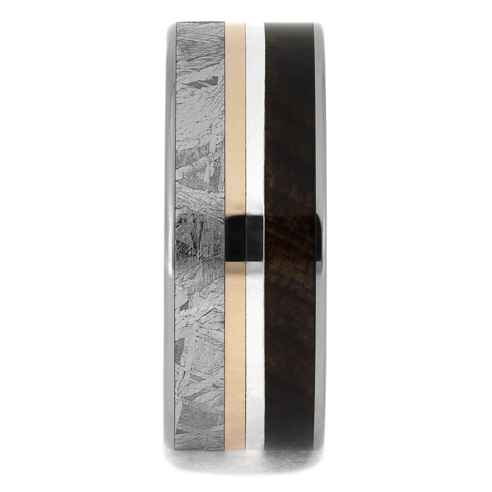 Titanium Wedding Bands with Wood
