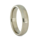 Round White Gold Wedding Band with Matte Finish, All Metal Ring-3845 - Jewelry by Johan