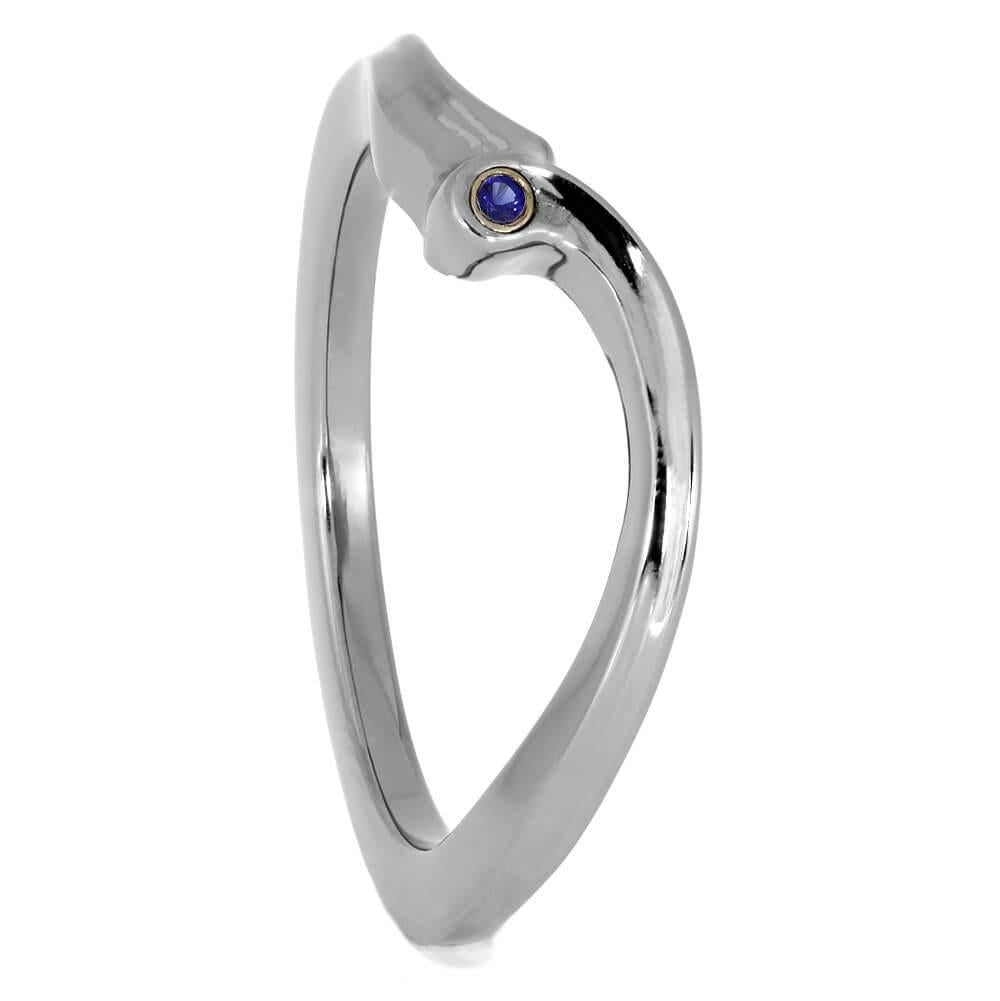 Titanium Shadow Band With Stone, Mate to Tension Set Engagement Ring - Jewelry by Johan