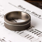 Guitar String Ring for Musicians With Sandblasted Finish - Jewelry by Johan