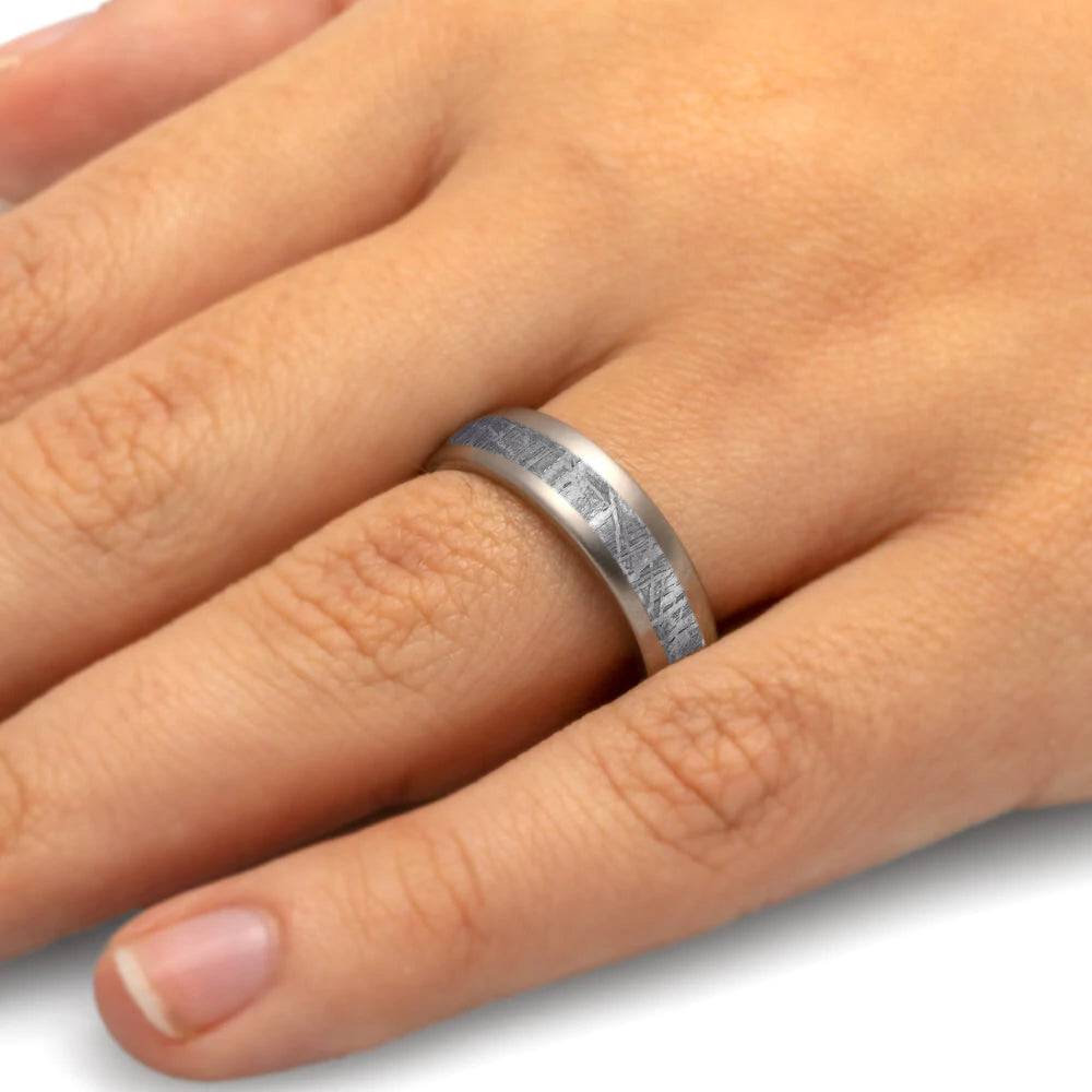 Meteorite Ring With Matte Finish