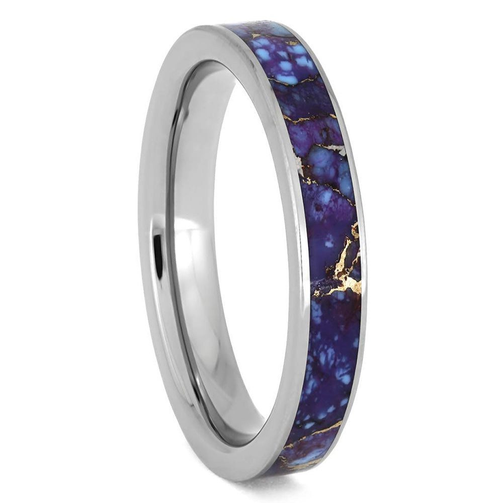 Lava Mosaic Turquoise Ring in Titanium - Jewelry by Johan