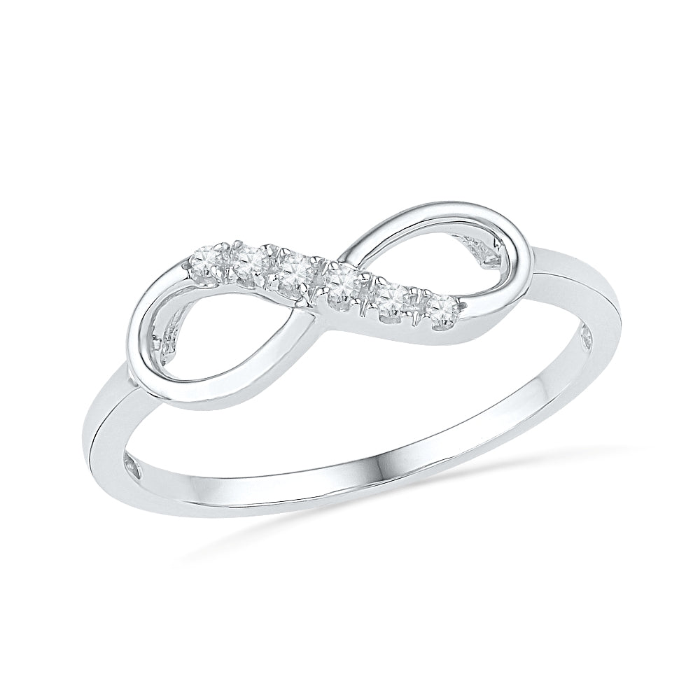 Amazon.com: AONEW Wedding Band Women Infinity Ring Set 18k White Gold 1.5Ct  Round White AAA Cz Size 5-12 Size 5 : Clothing, Shoes & Jewelry