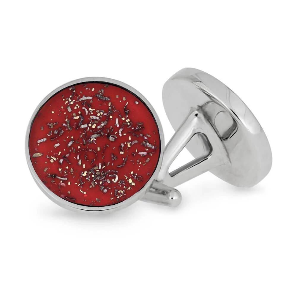 Red Stardust Cuff Links