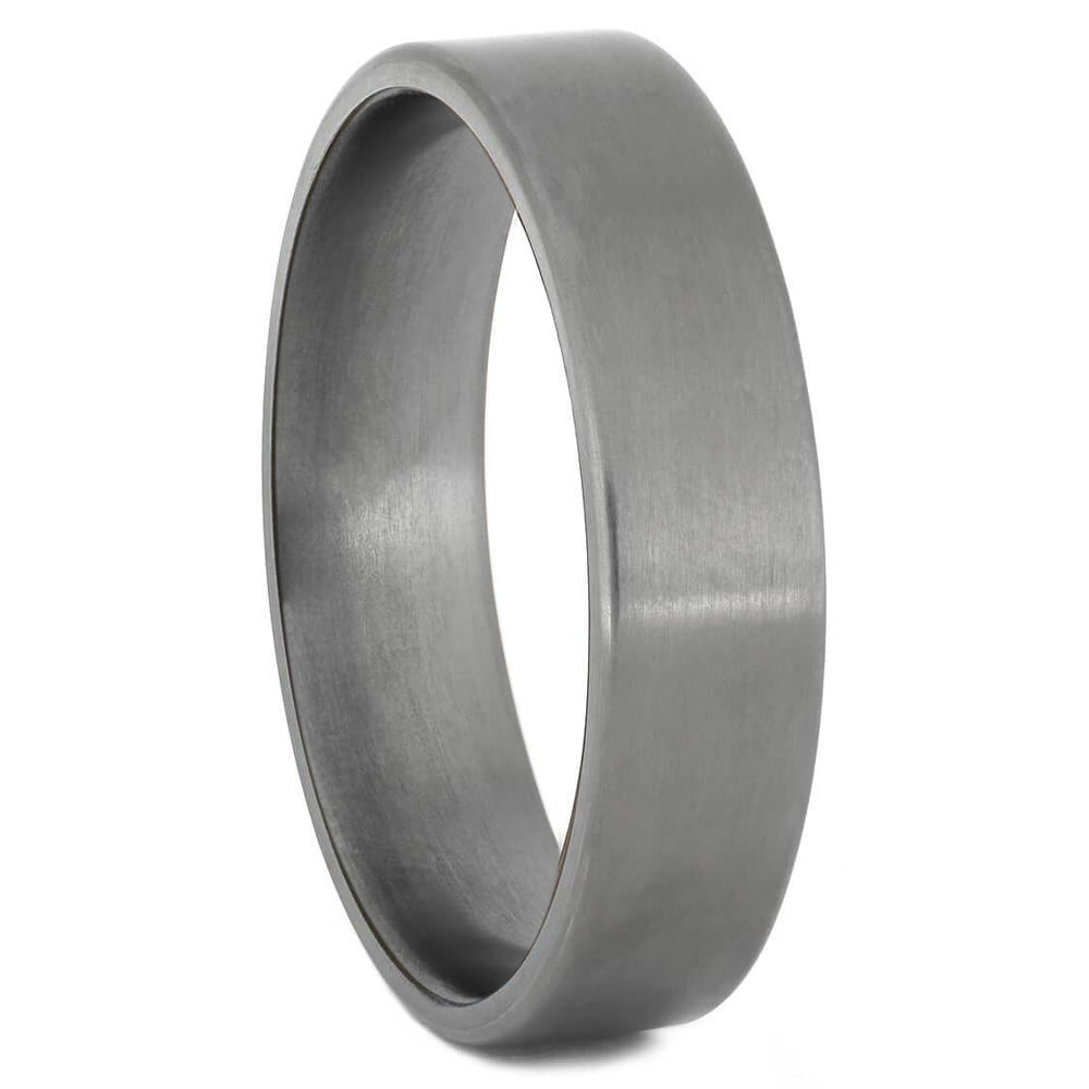 Matte Titanium Wedding Band, Masculine Ring - Jewelry by Johan