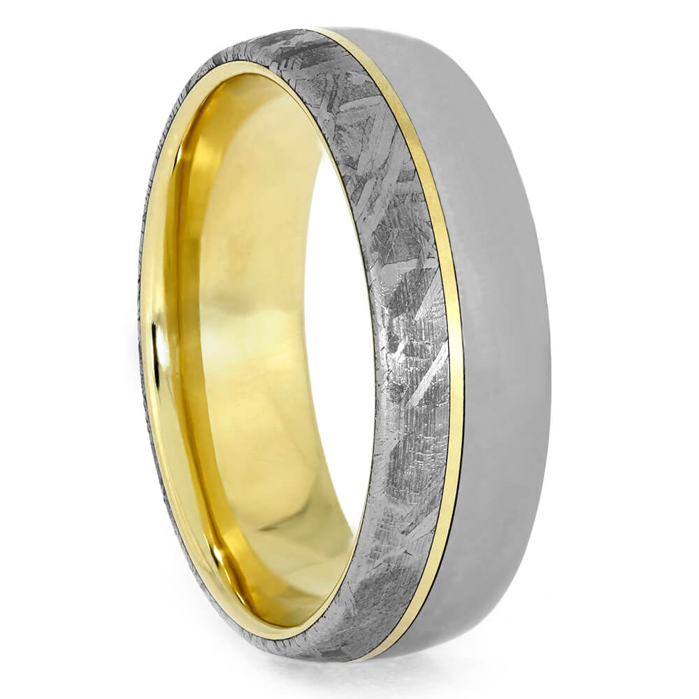 Yellow Gold and Titanium Wedding Bands