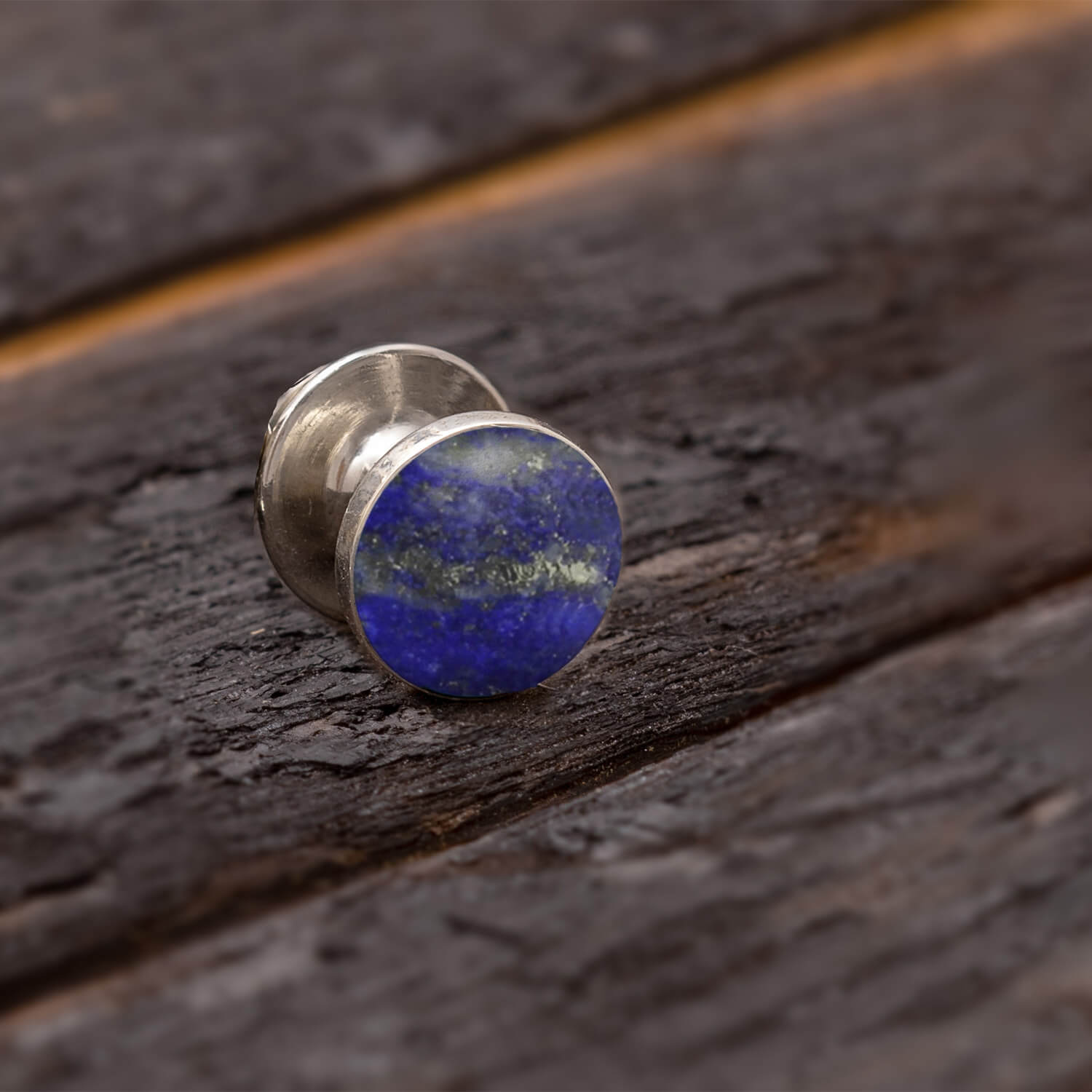 Genuine Lapis Lazuli Tie Tack, Something Blue