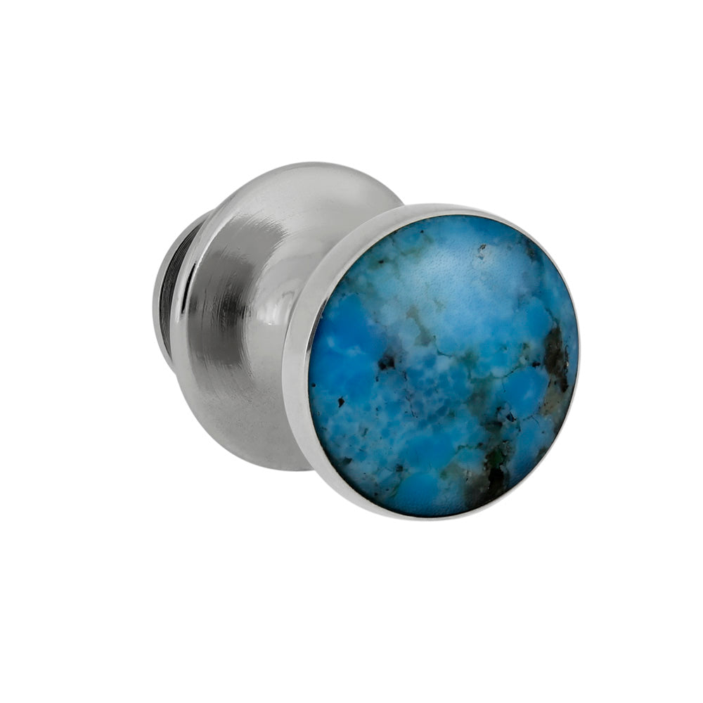 Turquoise Tie Tack With Sterling Silver