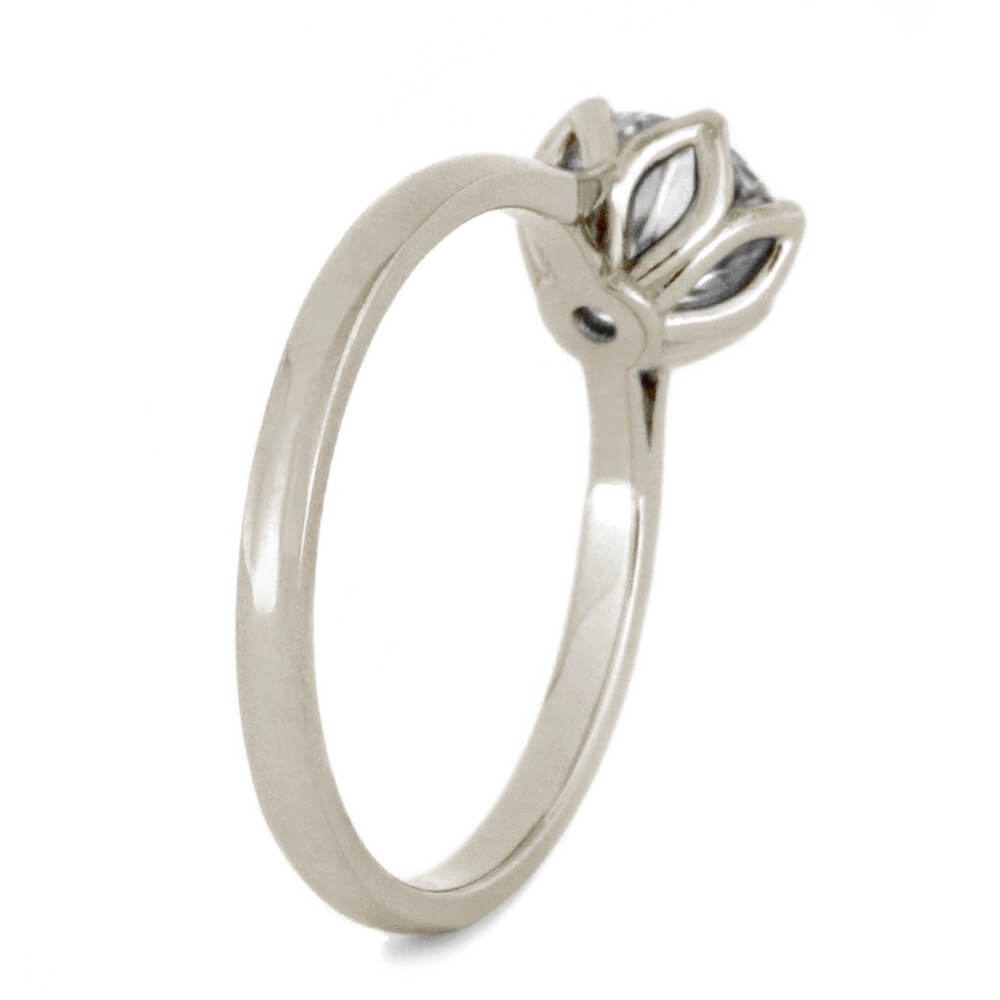 Moissanite Engagement Ring With A Flower Setting-3506 - Jewelry by Johan