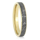 Yellow Gold Men's Wedding Band With Meteorite, Size 15.5-RS9716 - Jewelry by Johan