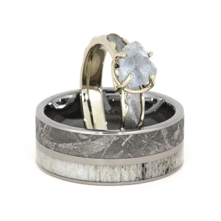 14k Rose Gold Rough Diamond Engagement Ring, Twig and Leaf Engagement Ring, Raw  Diamond Ring, Unique Engagement Ring - Etsy
