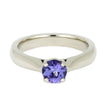 Tanzanite Engagement Ring With Diamond Accents in White Gold-3706 - Jewelry by Johan