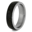Crushed Dinosaur Bone Wedding Band in Brushed Titanium-4042 - Jewelry by Johan