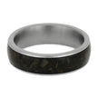 Crushed Dinosaur Bone Wedding Band in Brushed Titanium-4042 - Jewelry by Johan