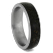 Crushed Dinosaur Bone Wedding Band in Brushed Titanium-4042 - Jewelry by Johan