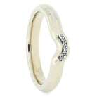 Custom White Gold Shadow Band with Accent Stones-4051 - Jewelry by Johan